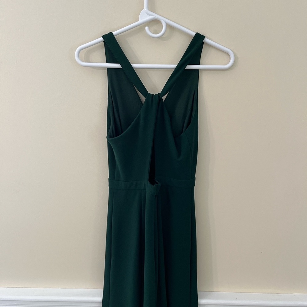 LULUS Green V Neck Twist Back Skater Maxi Length Prom Dress XS NWOT - Picture 10 of 10
